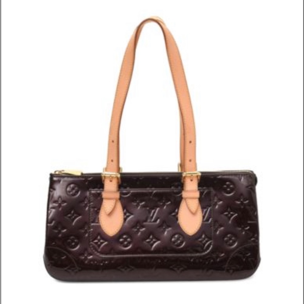 💎Pristine Condition 💜Louis Vuitton Rosewood Ave Monogram Vernis Leather Bag